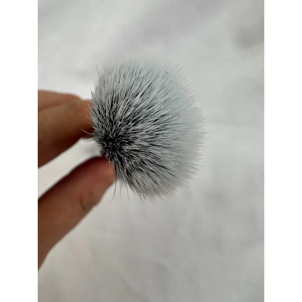 Morphe G39 Gunmetal Deluxe Buffer Makeup Brush Synthetic Bristles Silver Handle
